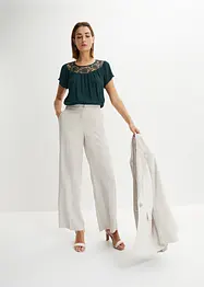 Blus med spets, bonprix