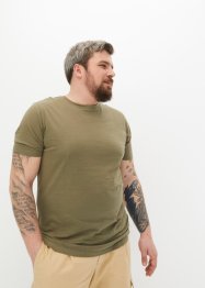 T-shirt i lång modell med rundad nederkant (2-pack), ekologisk bomull, bpc bonprix collection
