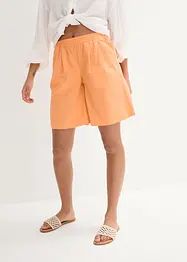 Vida shorts med gubbveck, hög bekväm midja och linneandel, bonprix