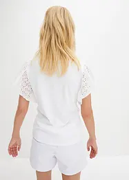 Topp med hålbroderi, bonprix