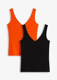 Ribbstickat linne (2-pack), bonprix