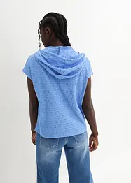 Topp med knappslå och luva, bonprix