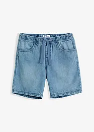 Långa jeansshorts i dra-på-modell, regular fit, John Baner JEANSWEAR