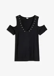 Cold-Shoulder-topp med öljetter, bonprix