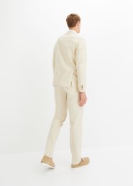 Kostym i linne (2 delar): Dubbelknäppt kavaj och byxa, Regular Fit, bpc selection