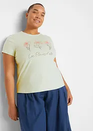 T-shirt i basmodell med tryck (2-pack), bonprix