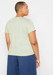 T-shirt i basmodell med tryck (2-pack), bonprix