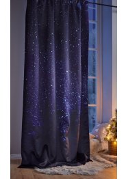 Mörkläggande gardinlängd med tryckt natthimmel och återvunnen polyester (1-pack), bonprix