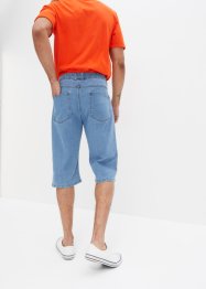 Långa stretchiga jeansbermudas, normal passform (2-pack), John Baner JEANSWEAR