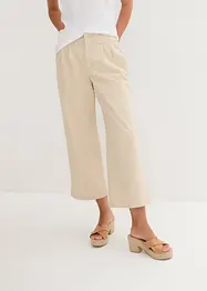 Wide Leg Jeans, hög midja, resårlinning, bonprix