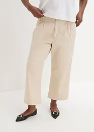 Wide Leg Jeans, hög midja, resårlinning, bonprix