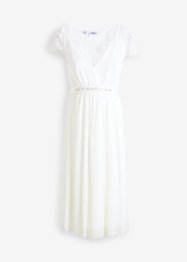 Mammabröllopsklänning med skärp och plisserad kjol, bpc bonprix collection