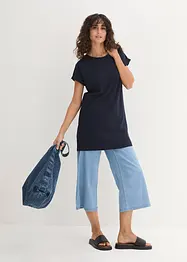 Boxy longshirt, kortärmad, bonprix