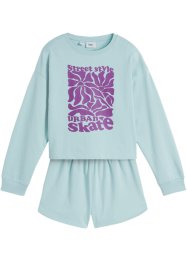 Sweatshirt och shorts i ekologisk bomull för barn (2 delar), bpc bonprix collection