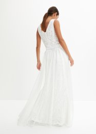 Brudklänning med paljetter och avtagbar meshkjol, BODYFLIRT boutique