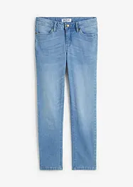 Bekväma 7/8-stretchjeans med slits, bonprix