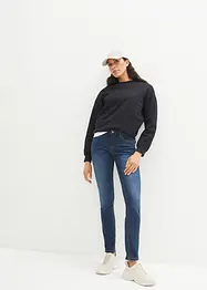 Stretchiga stuprörsjeans med medelhög midja, bonprix