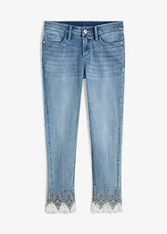 Skinny-jeans med spets, bonprix