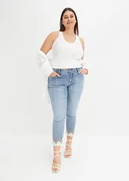 Skinny-jeans med spets, bonprix