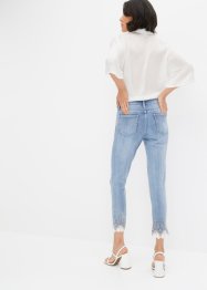 Skinny-jeans med spets, bonprix