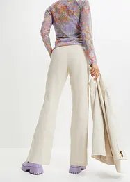 Byxa med hög midja i mix av linne och viskos, bonprix