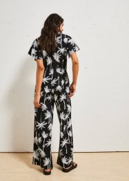 Jumpsuit med knytdetalj, med linne, RAINBOW