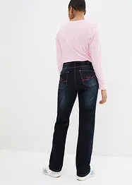 Straight Jeans Mid Waist resårlinning, bonprix