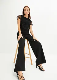 Jumpsuit med spets, bonprix