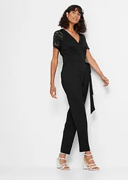 Jumpsuit med spets, bonprix