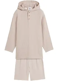 Topp med luva och shorts för barn (2 delar), muslin, bpc bonprix collection