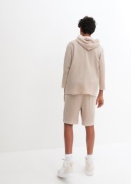 Topp med luva och shorts för barn (2 delar), muslin, bpc bonprix collection