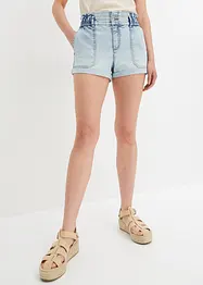 Jeansshorts med paperbag-design, RAINBOW