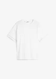 T-shirt med snygga detaljer i ärmsluten, bonprix