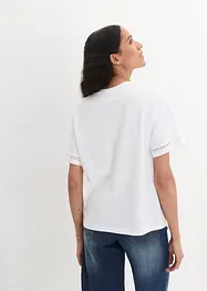 T-shirt med snygga detaljer i ärmsluten, bonprix