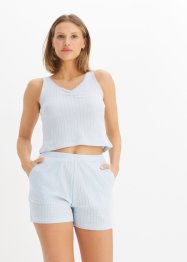 Pyjamas med shorts och hålmönster, bpc bonprix collection