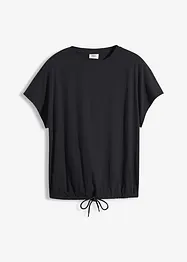 Topp med knytband i nederkanten, i mix av bomull och viskos, bonprix