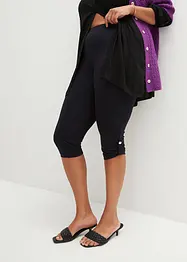 Caprileggings med knapp i ekologisk bomull, bonprix