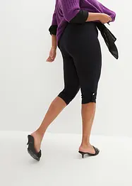 Caprileggings med knapp i ekologisk bomull, bonprix
