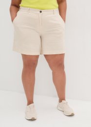 Rakt skurna shorts med linne, bpc bonprix collection