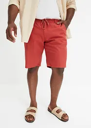 Bermudas i chinosmodell med linneandel och knytband, Regular Fit, bpc bonprix collection