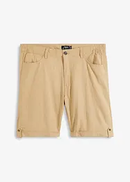 Bermudas med linneandel och uppvikta benslut, Regular Fit, bpc bonprix collection