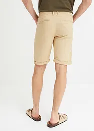 Bermudas med linneandel och uppvikta benslut, Regular Fit, bpc bonprix collection