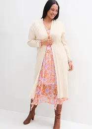 Lång cardigan med sidenandel, bonprix
