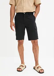 Cargobermudas i mikrofiber av återvunnen polyester med bekvämt snitt, normal passform, bonprix