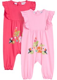 Baby-jumpsuit i ekologisk bomull (2-pack), bpc bonprix collection