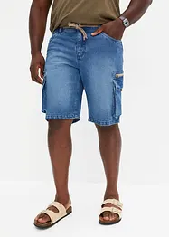 Långa jeansshorts med cargofickor, regular fit, John Baner JEANSWEAR