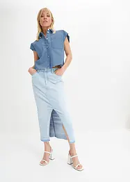 Fyrkantig jeansblus, bonprix