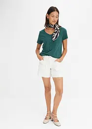 T-shirt i bomull och viskos, bonprix