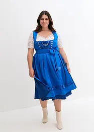 Dirndl med broderat satinförkläde (2 delar), bonprix