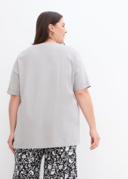 T-shirt gjord av bomull i oversizemodell med slits i sidan, bpc bonprix collection
